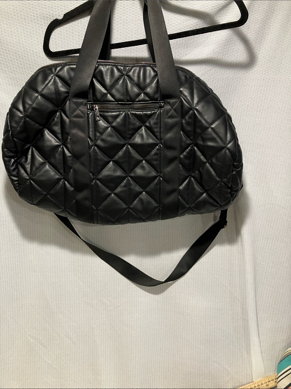Madden Girl Quilted Black Travel Carryall